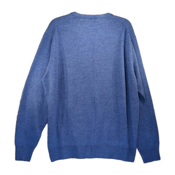 Geoffrey Beene Sweater Men’s XL Blue Acrylic Embroidered Square Retro Style - Picture 3 of 8